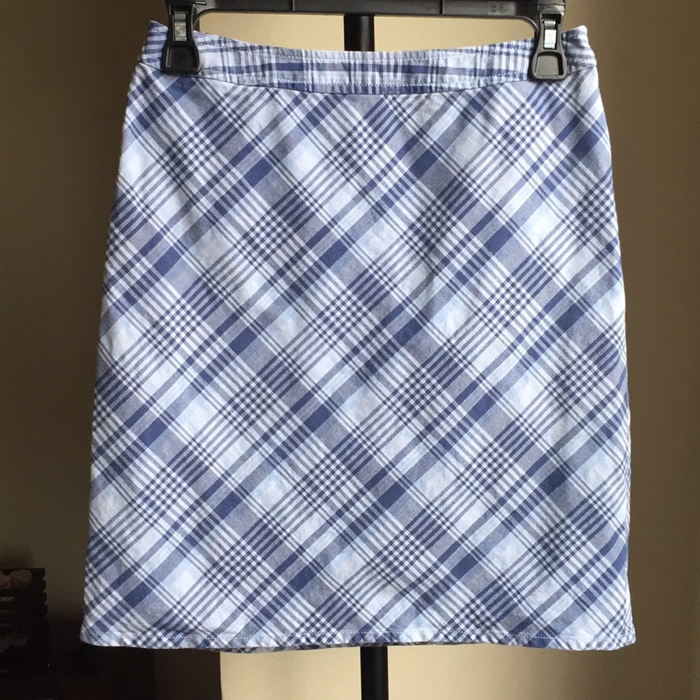 LOFT diagonal plaid skirt size 4